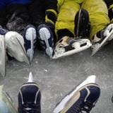 Anchorage Waldorf School Photo - Students skating at Cheney Lake in Movement classes