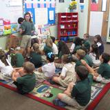 St. Cyril Elementary School Photo - A first and second grade homeroom working their calendar activities.